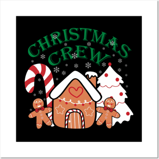 Gingerbread House Christmas Crew Candy Cane Xmas Posters and Art